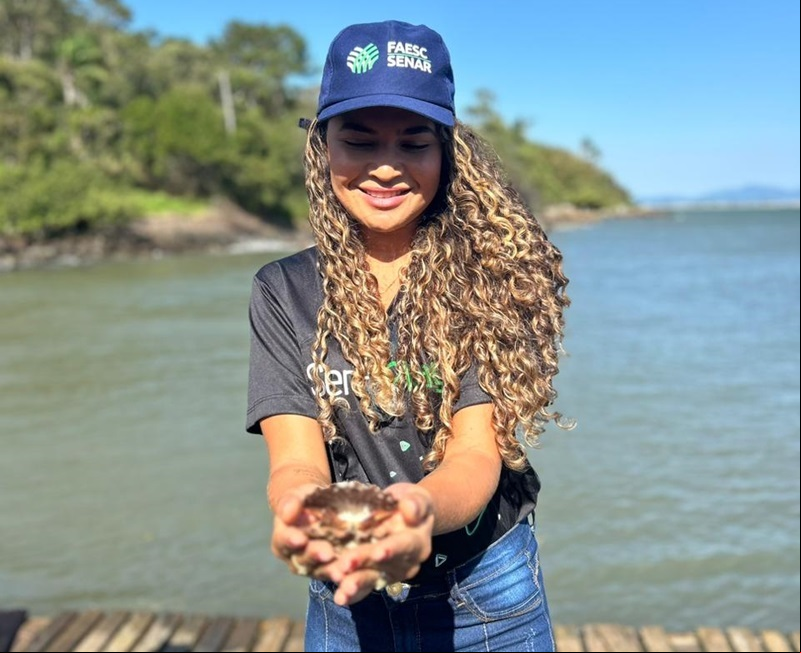 Bianca Kastembal na Paraíso das Ostras, em Florianópolis.